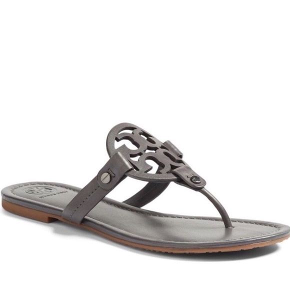 gray tory burch sandals